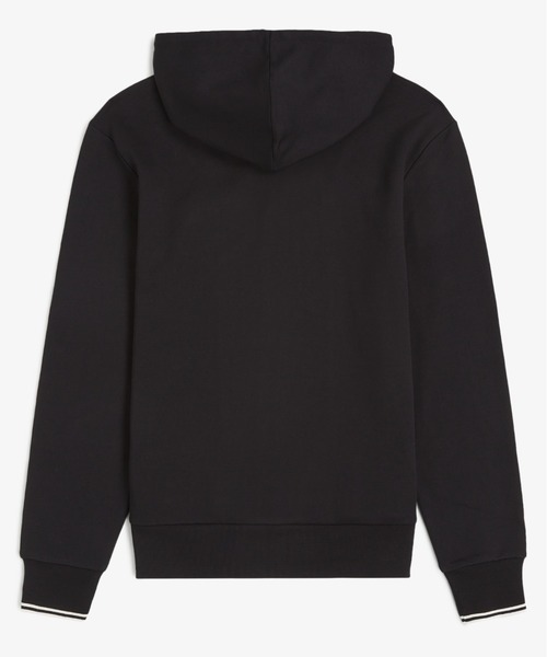 FRED PERRY///zip through パーカー Hooded Zip Through Sweatshirt(S 198：BLACK): | FRED PERRY