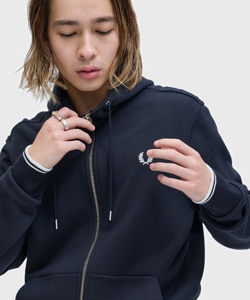 美品 FRED PERRY フレッドペリー ジャージ ロゴ ロゴテープ パーカー FRED PERRY（フレッドペリー） パーカー Hooded Zip Through