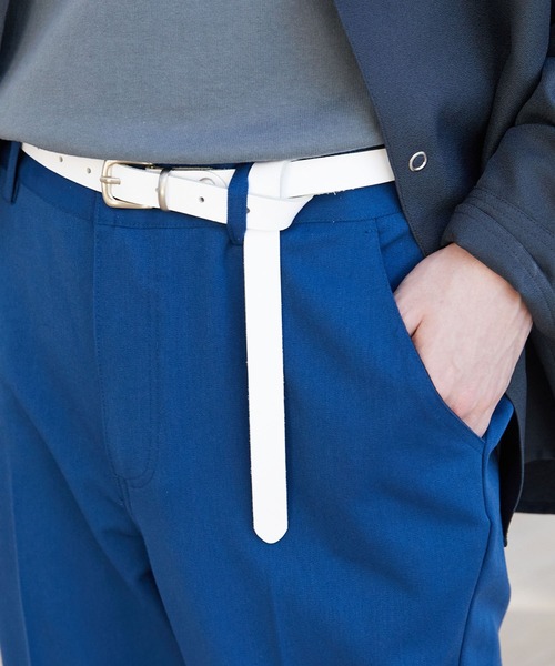 MONO-MART ベルト リアルレザー ロングナローベルト/本革 メンズ