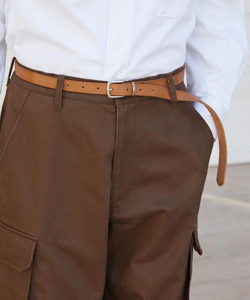 MONO-MART（モノマート） ベルト リアルレザー ロングナローベルト/本