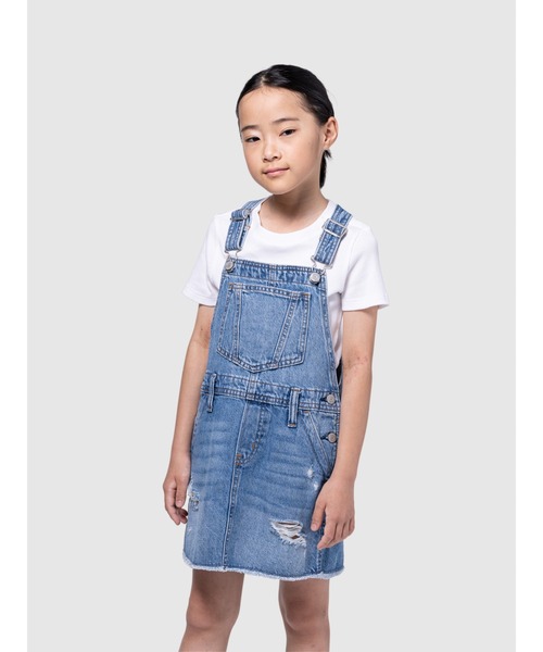 Twin collective海外子供服デニムジャンパースカートワンピース L.COPECK ジャンパースカート ハイストレッチデニムジャンスカ