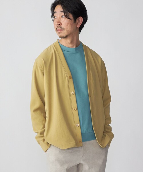 SHIPS カーディガン SHIPS: 小松マテーレ ダブルクロス ニット Vネック