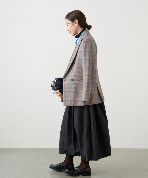 IENA　テーラードジャケット　チェック ダブル IENA（イエナ） レディース ジャケット テーラードジャケット グレン