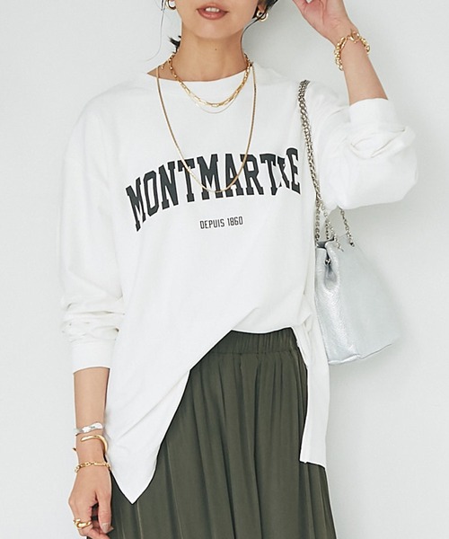 RIVE DROITE（リヴドロワ） tシャツ Tシャツ ヴィンテージロゴロンT