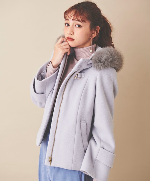 31 Sons de mode コート アウター ファー付きショートコート