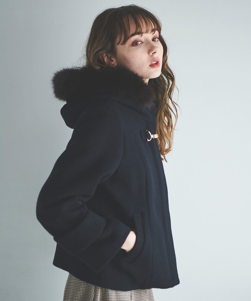 31 Sons de mode アウター ファー付きショートコート : ZOZOTOWN