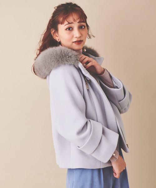 31 Sons de mode コート アウター ファー付きショートコート