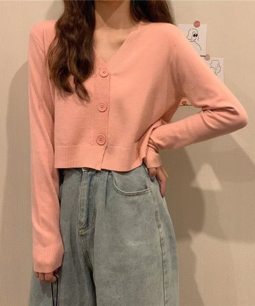 カーディガン 11 color ビッグボタンニットカーディガン