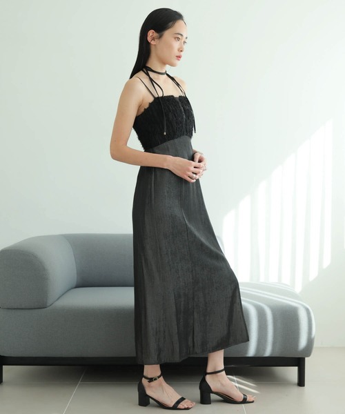 未使用級ꕥダイアグラム 近年 完売品 オンライン限定 チェーンembワンピース LADYMADE（レディメイド） ワンピース チョーカーストラップキャミ