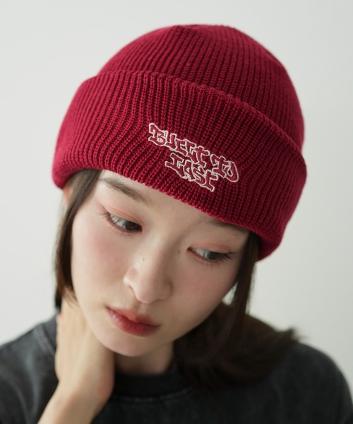 WEGO ニット帽 ニットキャップ WEGO/ロゴショートビーニー