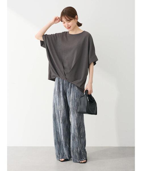 Green Parks パンツ セルフカットプリーツワイドパンツ