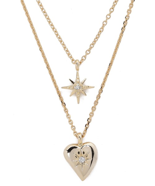 LANVIN en Bleu ネックレス ハート＆スターモチーフ 2点セット