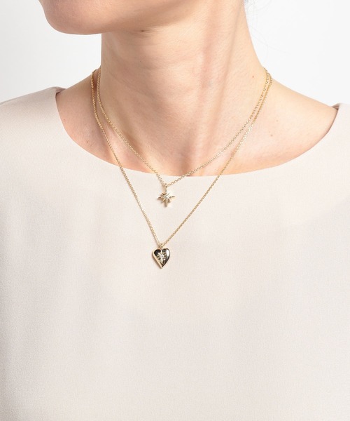 LANVIN en Bleu ネックレス ハート＆スターモチーフ 2点セット
