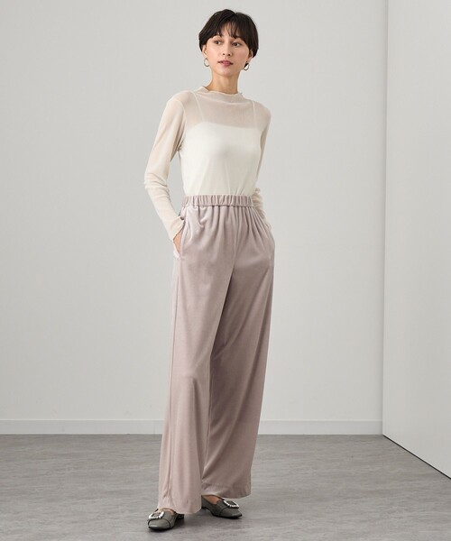 ANAYI tシャツ チュールフロッキー プルオーバー レディース 