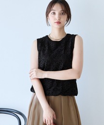 美品◎ルイヴィトン 裾プリーツレーストップス ノースリーブニット ブラック M 美品◎ルイヴィトン 裾プリーツレーストップス ノースリーブ