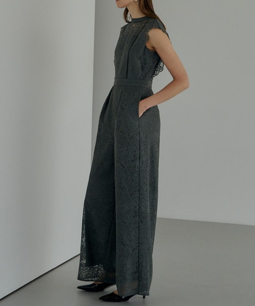 LE'RURE パンツドレス LE'RURE パンツドレス Jacquard lace pants dress : ZOZOTOWN