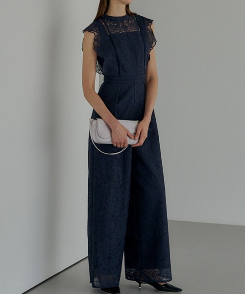 【美品】LE'RURE グリーン パンツドレス(Mサイズ) LE'RURE パンツドレス Paisley lace pants dress : ZOZOTOWN