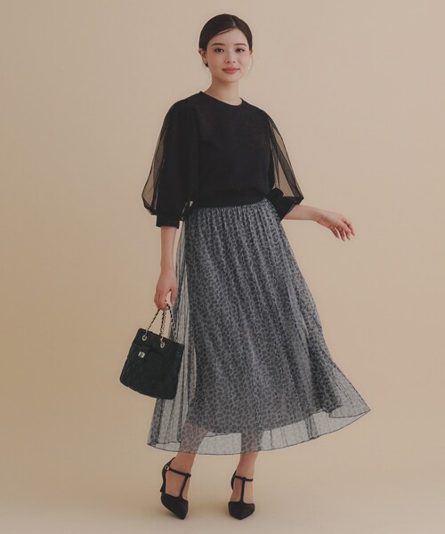プリーツスカート　夏用 index スカート チュールアソートプリーツスカート「洗濯機洗い可/防