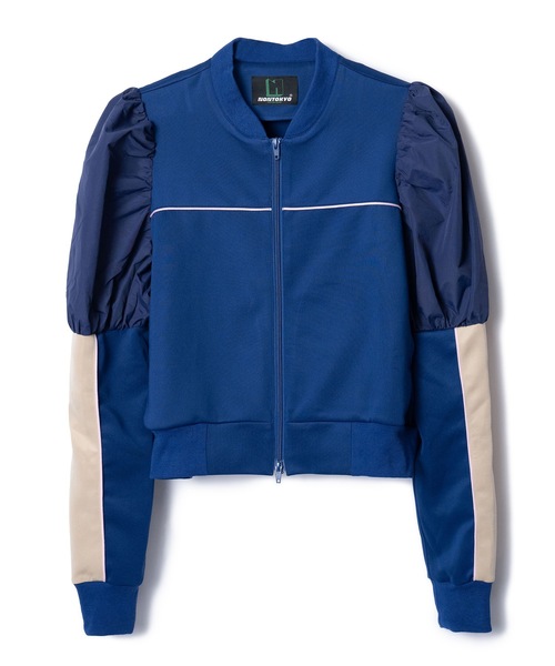 ✳️良品★オニール★スプリング★オーダーML位★超伸縮ジャージ★信頼の日本製 NON TOKYO ジャージ PUFF SLEEVE ZIP-UP JERSEY レディース