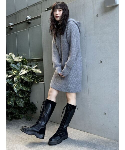MURUA ブーツ フェイクレザーボクシングスニーカーブーツ