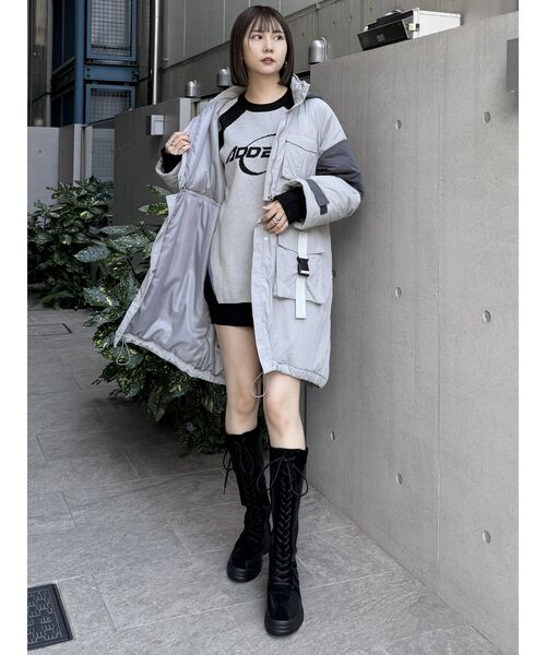 MURUA ブーツ フェイクレザーボクシングスニーカーブーツ