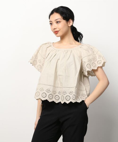 [GAP] короткий рукав блуза X-SMALL белый женский 