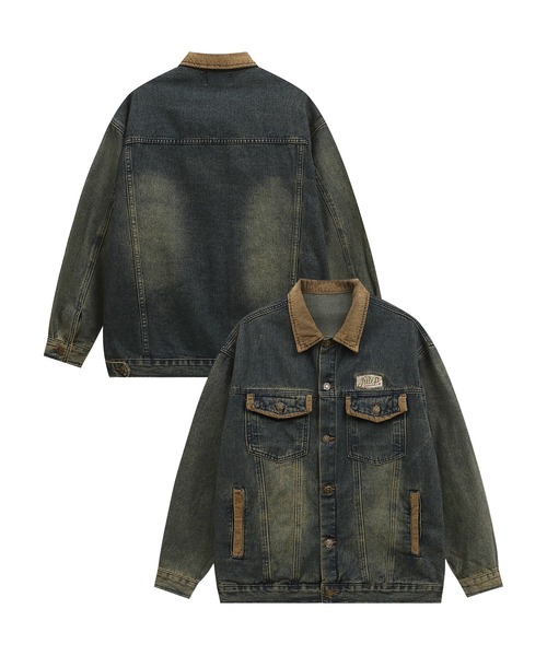 デニムジャケット gジャン HOOK -select- コーデュロイ異素材デニム