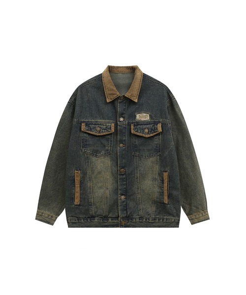 デニムジャケット gジャン HOOK -select- コーデュロイ異素材デニム