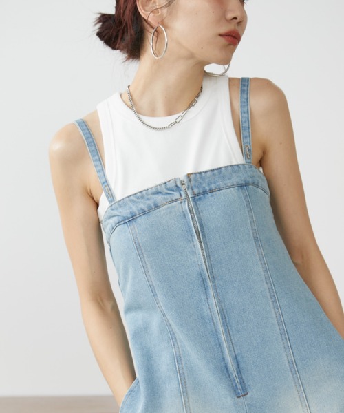 Auntie Rosa Holiday サロペット オーバーオール フロントジップ