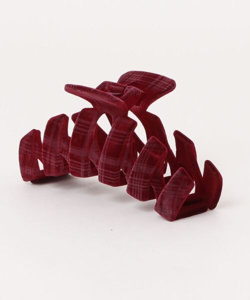 ヘアクリップ 「 ammy. / エイミードット 」 チェック柄 うねうね