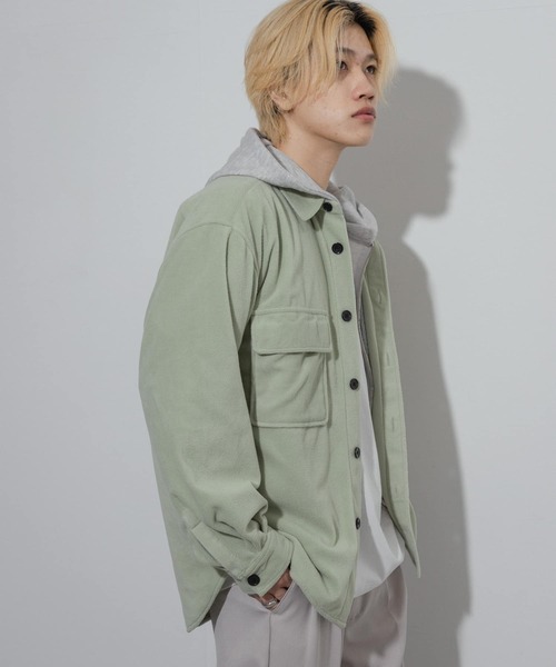SENSE OF PLACE by URBAN RESEARCH シャツ フリースフラップルーズ