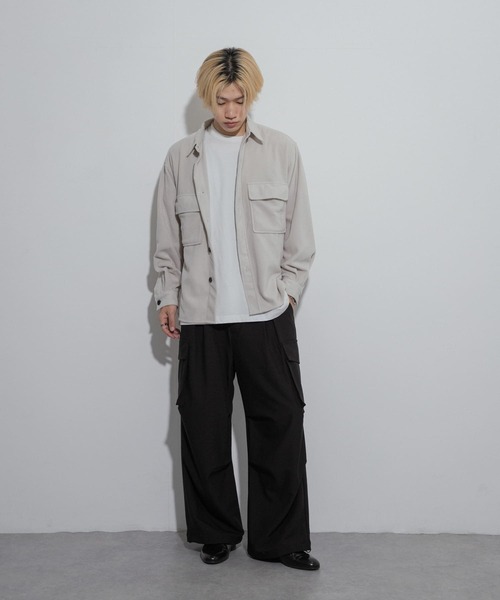 SENSE OF PLACE by URBAN RESEARCH シャツ フリースフラップルーズ
