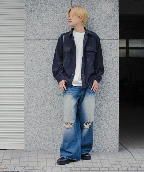 SENSE OF PLACE by URBAN RESEARCH シャツ フリースフラップルーズ