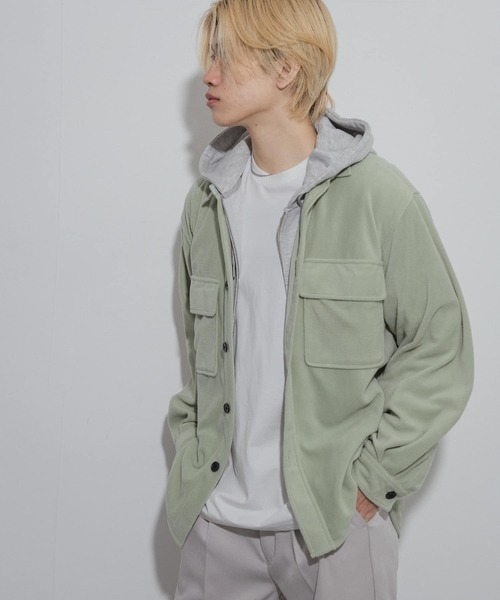 SENSE OF PLACE by URBAN RESEARCH シャツ フリースフラップルーズ