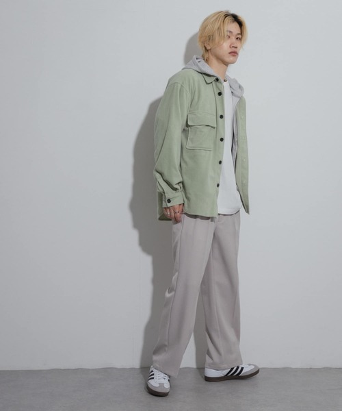 SENSE OF PLACE by URBAN RESEARCH シャツ フリースフラップルーズ