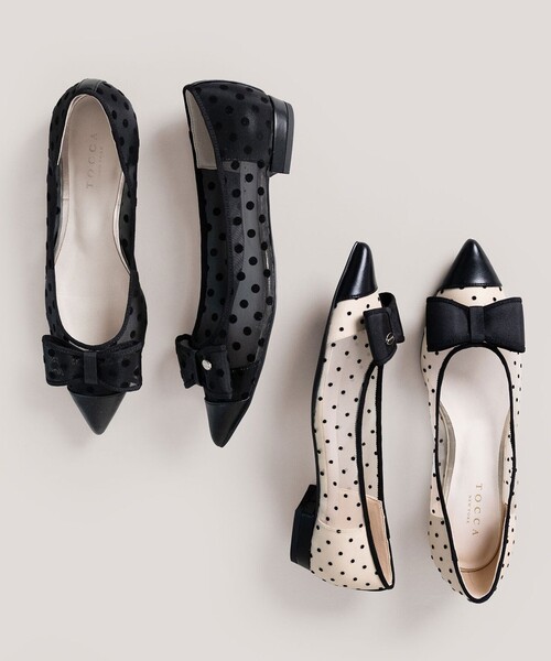 【新発売】今週の市販 TOCCA パンプス RIBBON FLAT SHEER PUMPS : ZOZOTOWN Yahoo!店 靴