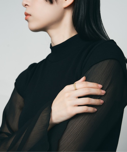 ビスマルク チェーンリング Jewel closet by L&Co. 13号 セール】K18 ビスマルク チェーンリング（喜平）大（リング