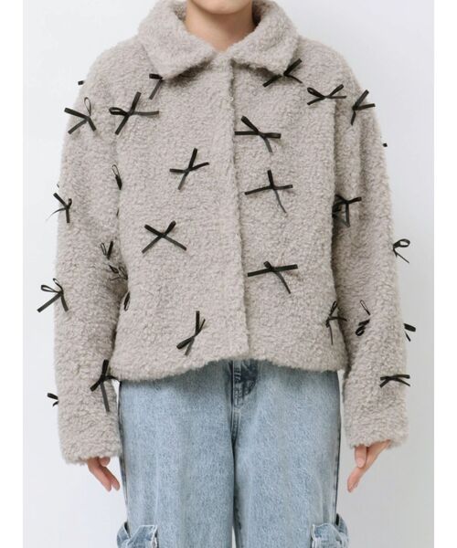 美品♡CALNAMURメニーリボンループファーブルゾン