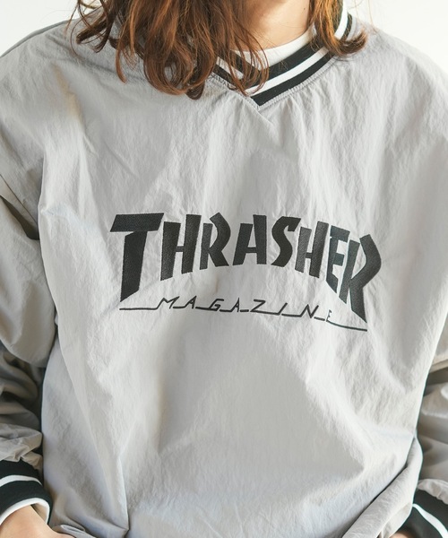 thrasher ナイロン プルオーバー ライトグレー thrasher ナイロン プルオーバー ライトグレー - メルカリ