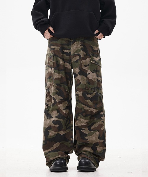 Ressaca（レサーカ） カーゴパンツ ワイドシルエットカモフラージュ柄