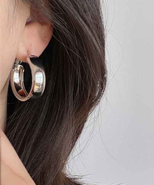 NO WAY ピアス ワイドサークルフープピアス/ペア(RZ) レディース