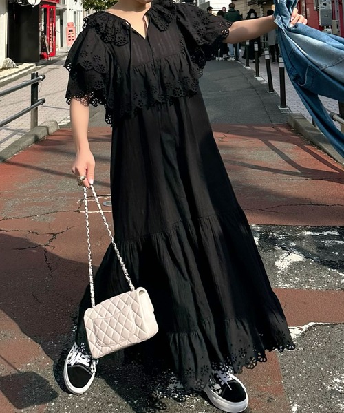 Alley Tokyo ワンピース レースどっさり半袖ワンピース