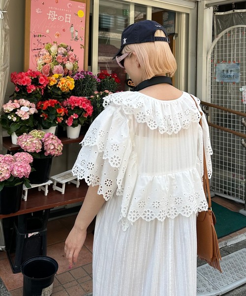 Alley Tokyo レースどっさり半袖ワンピース Alley Tokyo ワンピース レースどっさり半袖ワンピース