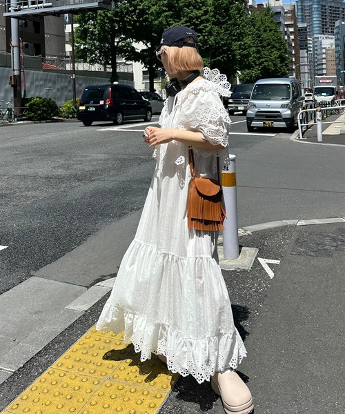 Alley Tokyo レースどっさり半袖ワンピース Alley Tokyo ワンピース レースどっさり半袖ワンピース