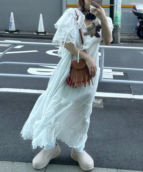 Alley Tokyo ワンピース レースどっさり半袖ワンピース