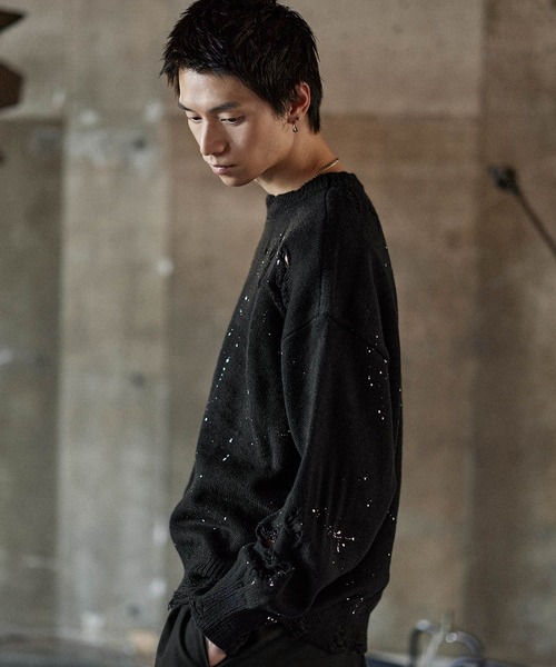 TheSoloIst 16AW ダメージ加工ニット TheSoloIst 16AW ダメージ加工ニット