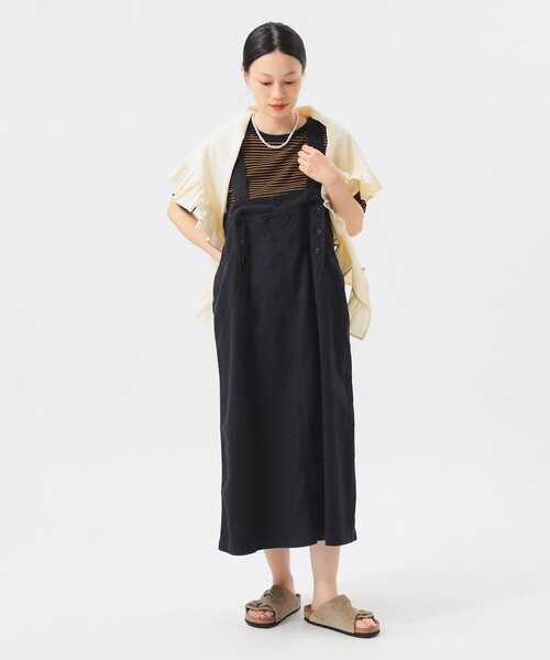 BEAMS BOY ワンピース コットン ツイル マリン : ZOZOTOWN Yahoo