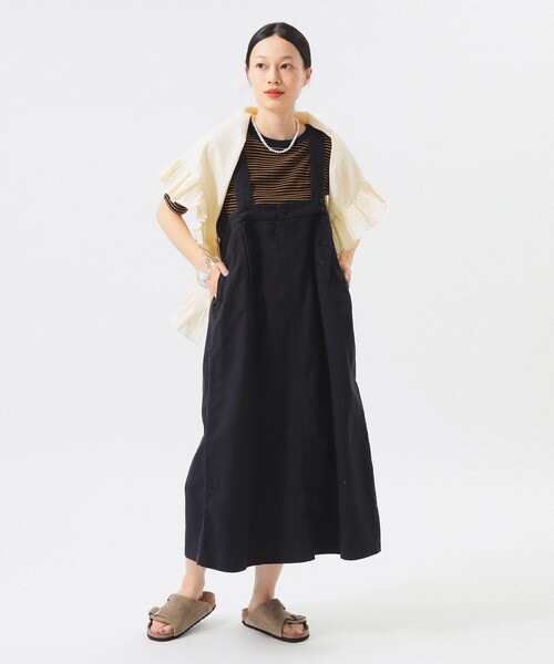 BEAMS BOY 薄手コットンネル　ワンピース BEAMS BOY ワンピース コットン ツイル マリン : ZOZOTOWN Yahoo