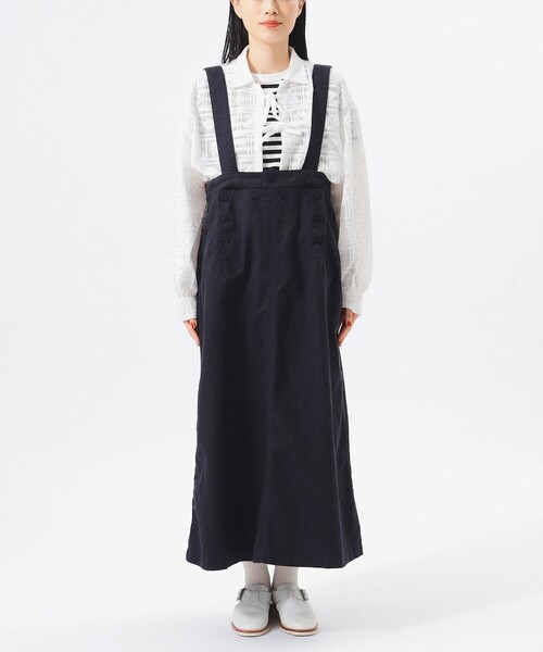 BEAMS BOY ワンピース コットン ツイル マリン : ZOZOTOWN Yahoo
