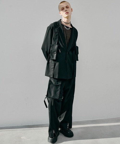 ワイドパンツ カーゴパンツ 入学式 卒業式 AIVER Atelier Made　高密度ギャバフライトパンツ メンズ レディースの画像
